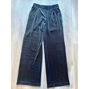 Ann Taylor LOFT Wide Leg Velour Pants  Women's Size S  Teal Pull-On